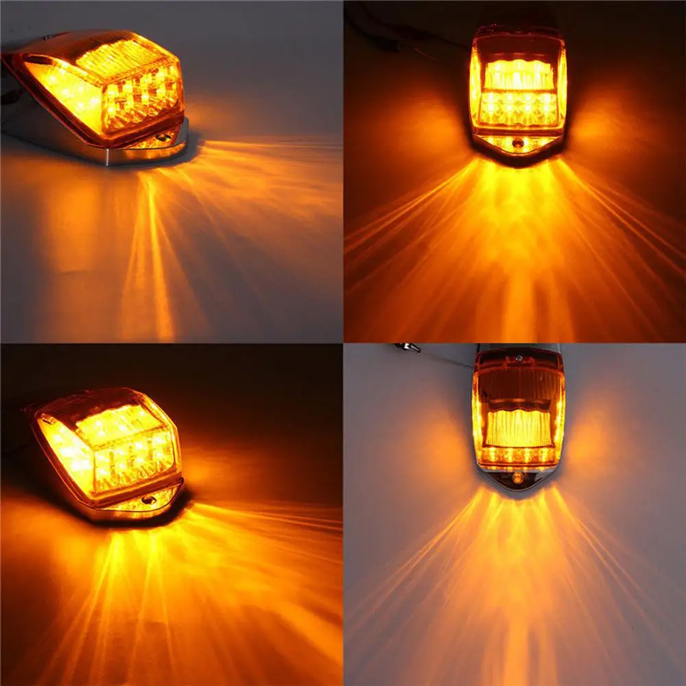 5x Amber 17 LED Cab Roof Top Marker Clearance Running Warning Light For Kenworth - 32903141294