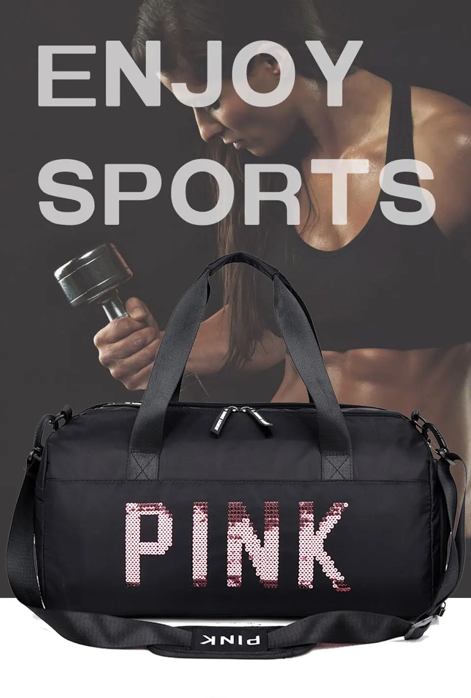 Водонепроницаемая женская спортивная сумка женская Фитнес-Йога Спорт сумка для хранения обувной мешок для путешествий спортивная Наплечная Сумка Спортивная Сумка
