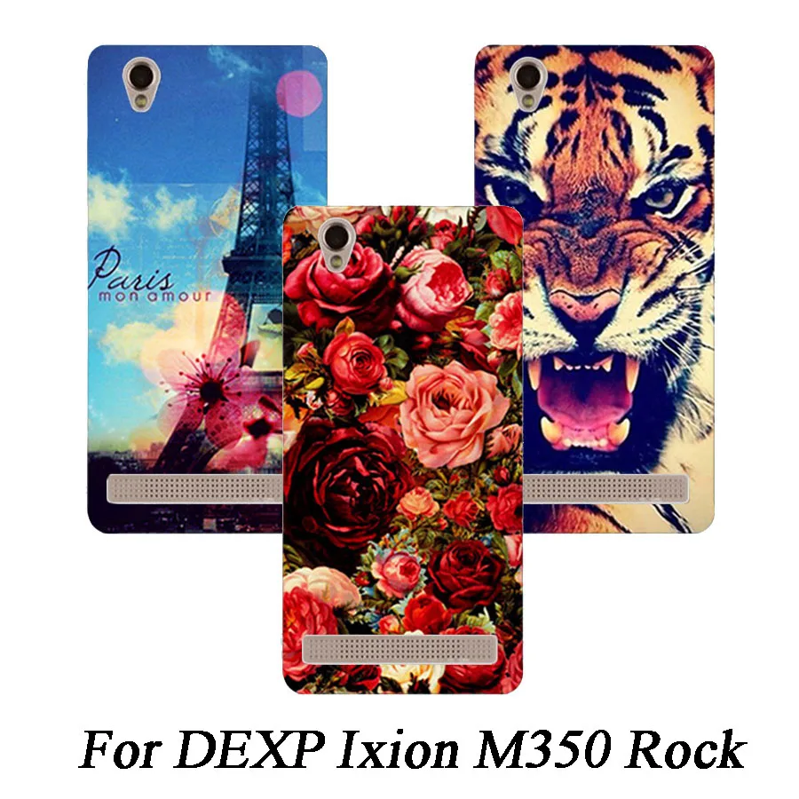 

HOT Animals Flower and Eiffel Tower Design Printing Colorful Soft TPU Silicone Case for DEXP IXION M350/MS350 ROCK& PLUS Funda