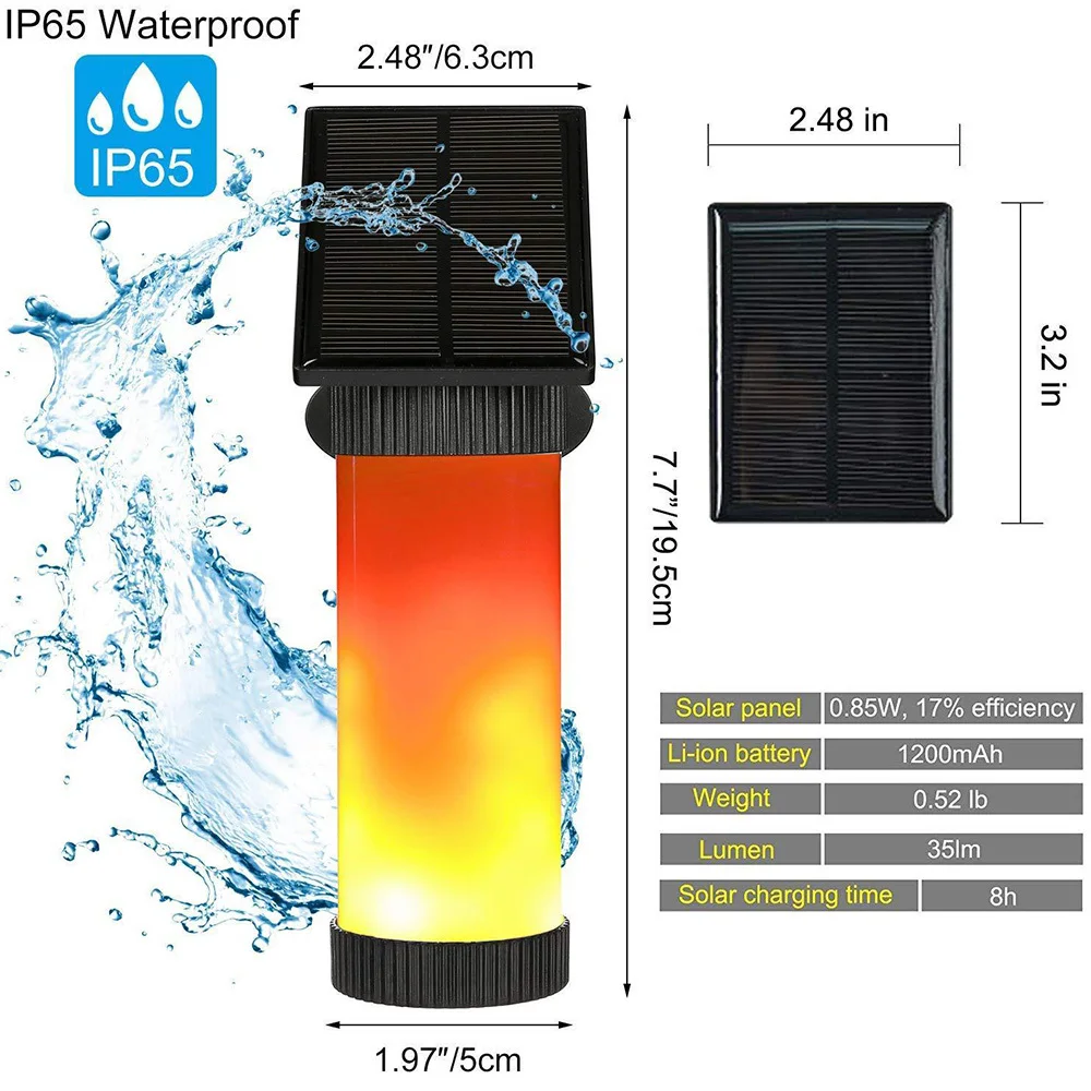 Lâmpada do Jardim ao ar Caminho Tocha Dança Chama Led Solar Powered Cintilação Livre Gramado Lâmpada Jardim Paisagem Luz 4 Cheap Iluminação Novelty