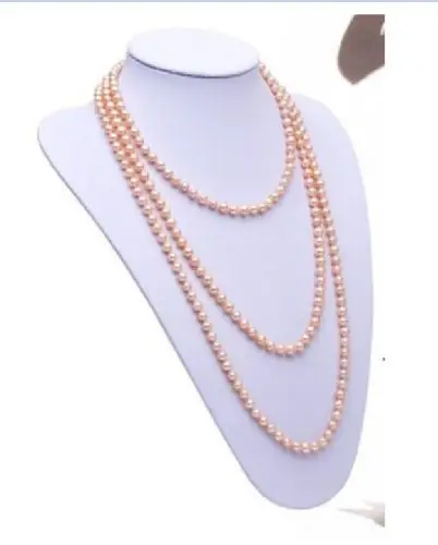 

Jew3113 72" 8-9mm Natural south sea genuine pink round pearl necklace 14KGP