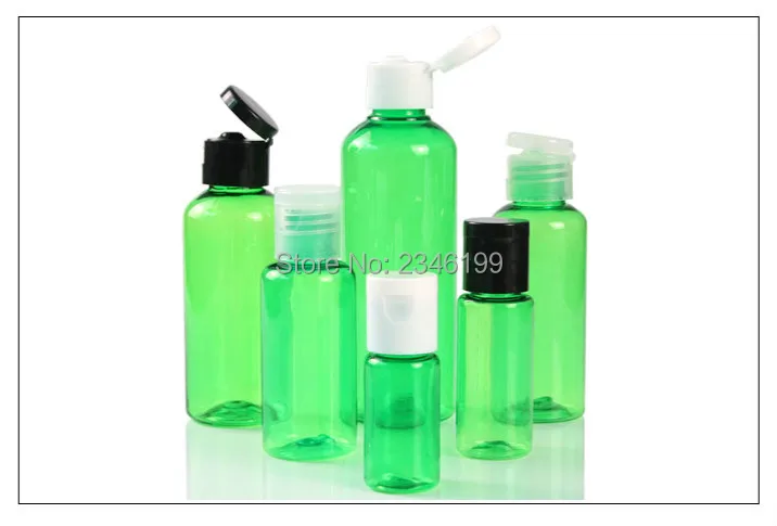 Empty Plastic Bottle 100ml Flip Cover Plastic Bottle 50ml Empty Black Cover Cosmetic Container Empty Green Plastic Bottle (7)