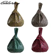 Estelle Wang Pu напульсники маленькая сумка винтажная женская сумка с леопардовым карманом Универсальный телефон сумки клатч ручной работы