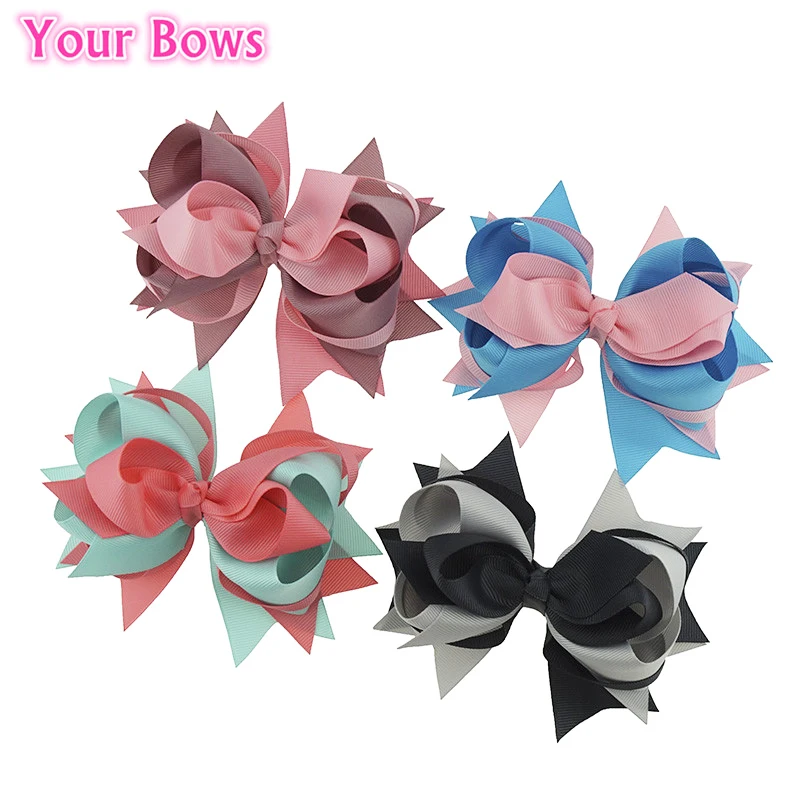 

1PC 5.5Inches Girls Hair Clips Cute Headwear Bowknot Hairpins Boutique Hair Bows Girl Hair Accessories