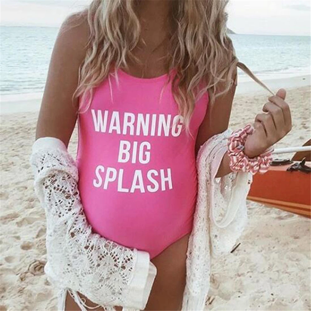 Pregnant Swimsuit Maternity Tankinis Women Solid Letter Plus Size One Piece Halter Pregnant maillot de bain femme Swimwear