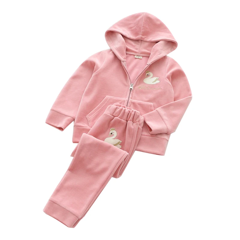 

Children Clothing Girls Set Kids Clothes Cotton Fashion Girls Clothing Autumn Sport Suits Hooded Jacket + Trousers 2Pcs/Set
