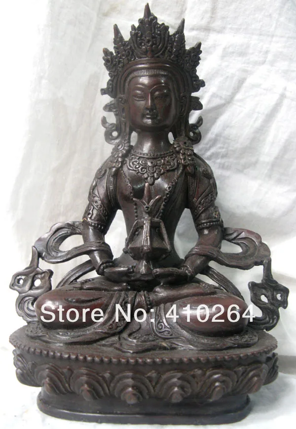 

0116P [old craft ] Fast shipping 20cm beautiful Classic collections Buddha bronze statue (A0314)