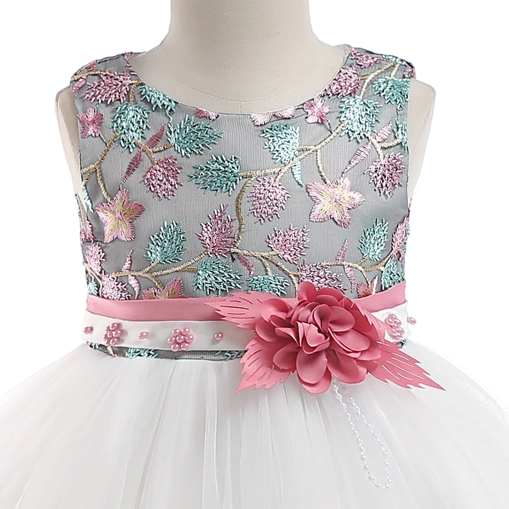 JaneyGao Платья с цветочным узором для девочек Свадебная вечеринка маленькая девочка паж торжественное платье Дети формальное платье дня