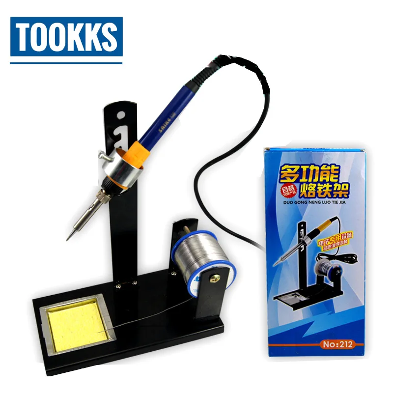 

Metal Base Soldering Iron Gun Holder Support Station Metal Base Tools With Solder Wire as Gift