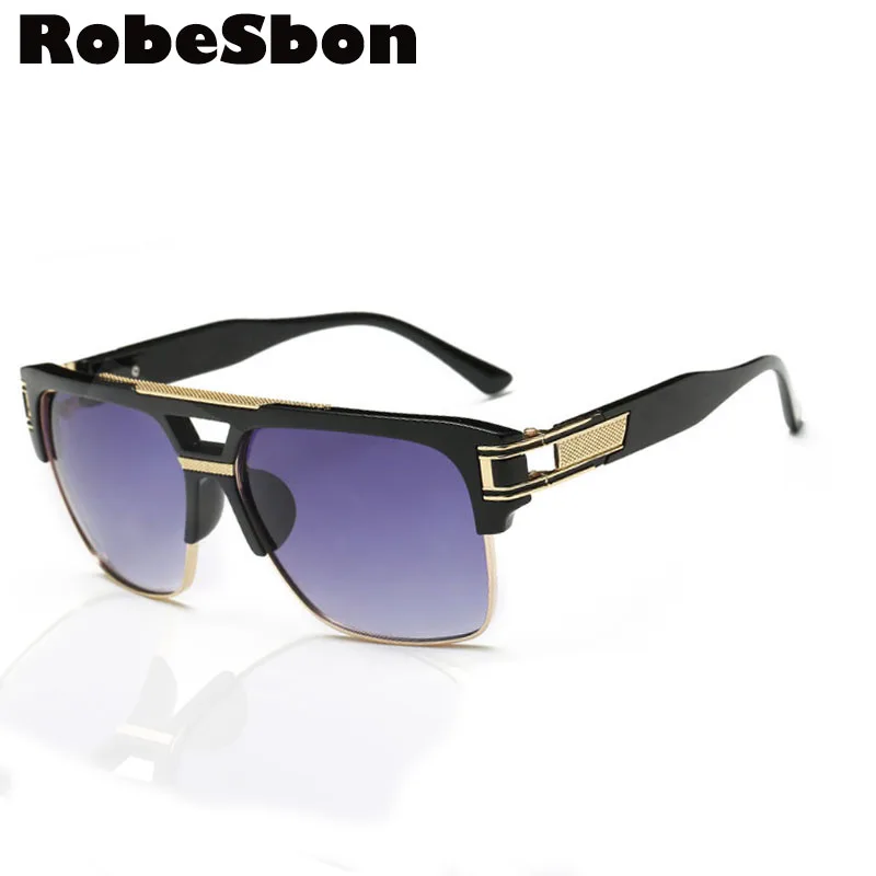 Новые брендовые дизайнерские Золотые Большие Мужские квадратные солнцезащитные очки модные очки для мужчин ретро очки oculos de sol sonnenbrille