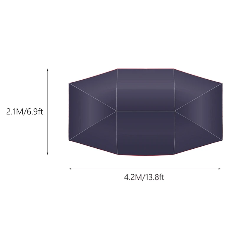 Универсальный автомобильный козырек от солнца зонтик крышка палатка ткань УФ Защита Водонепроницаемый 4X2,1 м