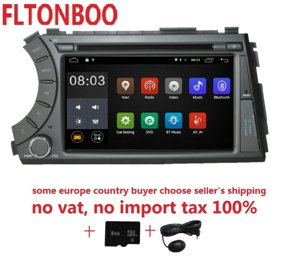 

7 inch Android 8.1 for ssangyong Kyron Actyon 2din car dvd,gps wifi,radio,bluetooth,Steering wheel,free 8g map,mic,touch screen