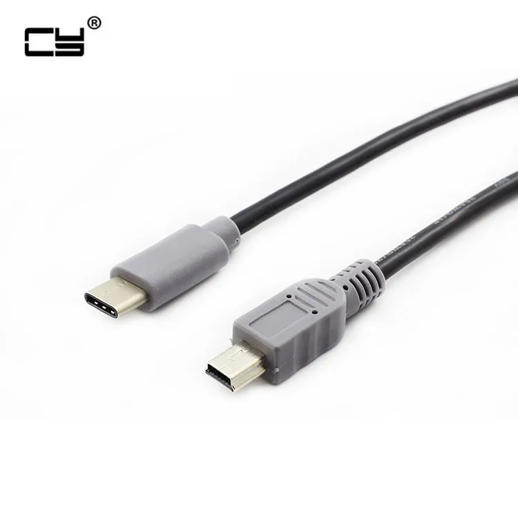 

USB 3.1 Host OTG Type C Male to mini USB Type B Male Cable For Mobile Hard HUB Camera for Macbook & Google Chromebook 25cm 50cm