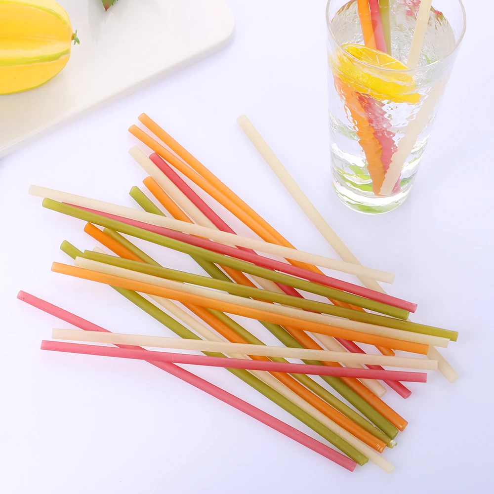 12PCS Biodegradable Drinking Straw Kitchen Bar Tool Cold Drink Straws