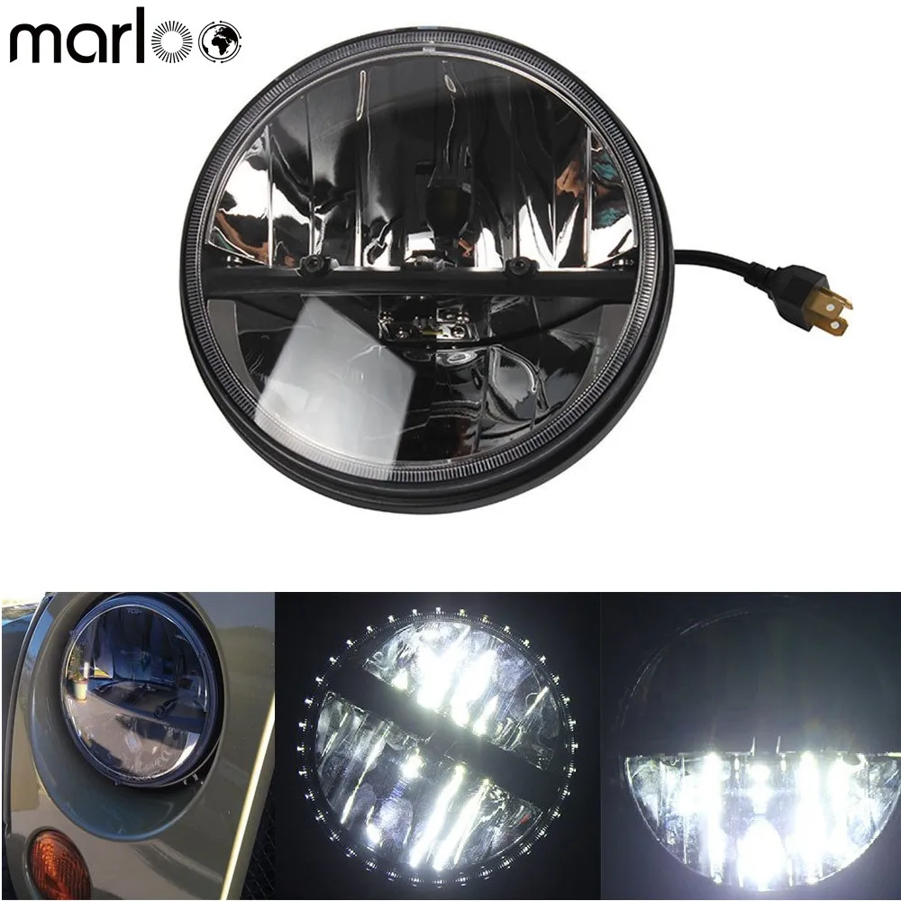 

1pc 36W 7 Inch Hi Low Seal Beam Led Headlight For Motorcycle Accessories 7" Headlamp For Jeep Wrangler Jk