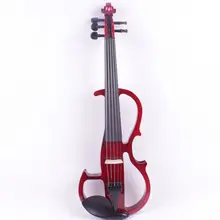 4/4 5 струн темно-Красного цвета электрическая скрипка высокого качества