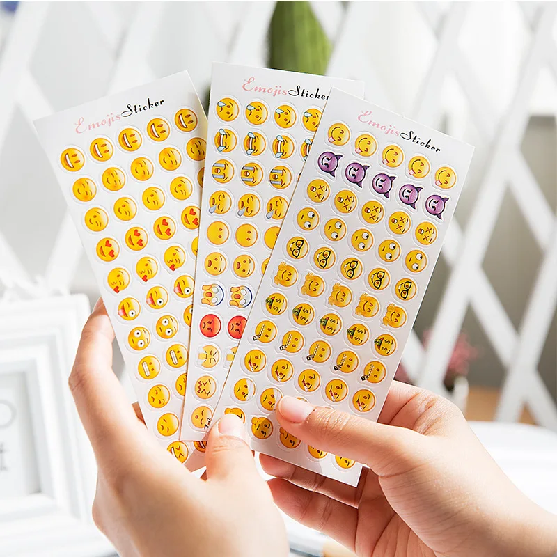 

12 Sheets(660Pcs) Emoji Smiley Face Diary Stickers DIY Kawaii Scrapbooking Mini Stationery Sticker Office School Supplies