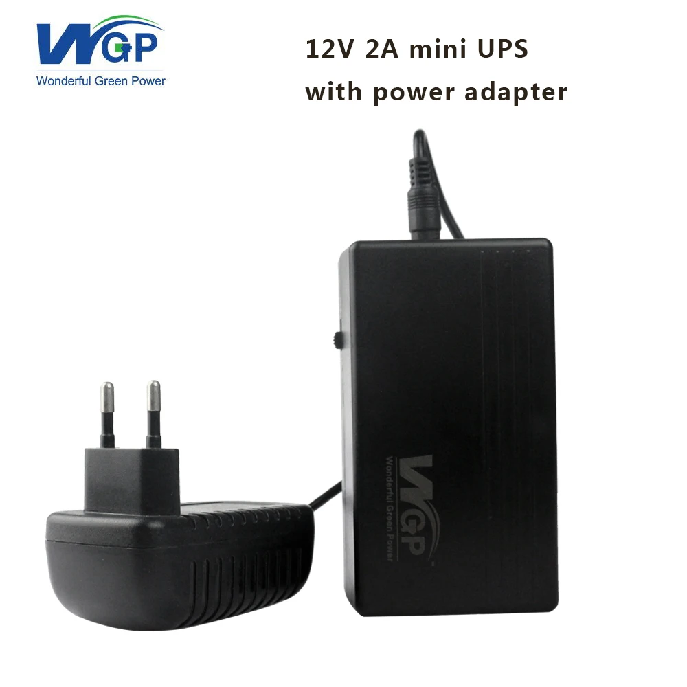 

High capacity 12V 2A mini ups 7800mAh dc uninterruptible power supply ups for security camera + 12V power adapter EU plug