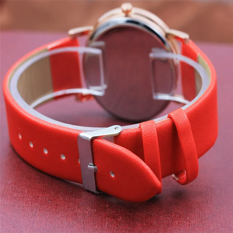 Women watch New Fashion Color Strap Digital Dial Leather Band Quartz Analog Wrist Watches Wholesale #2AP18B (8)