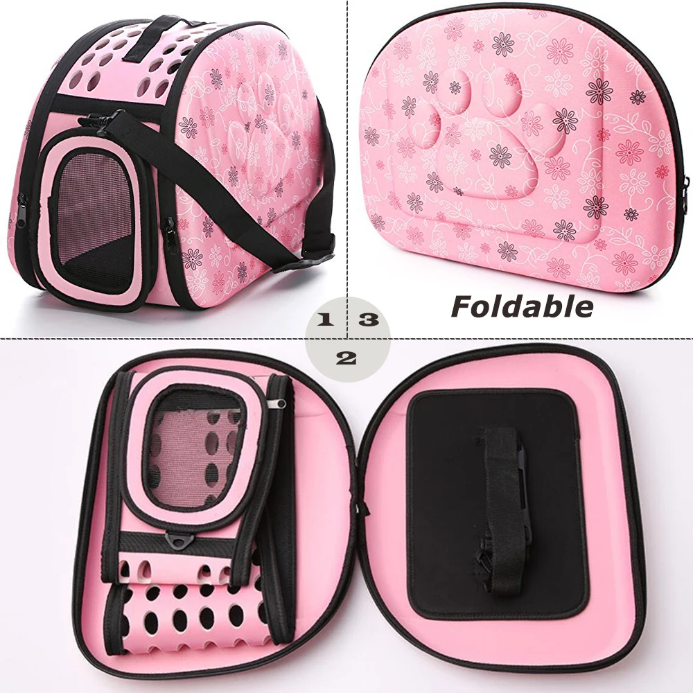Pet Carrier Bag for Small Cats Dog Transporter Cat Bag Crate Folding Cage Handbag Durable EVA Pet Transport Carrying Bags BG0150