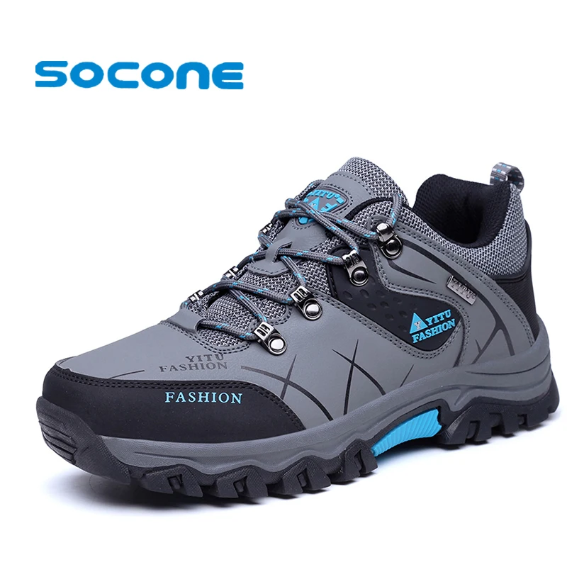 

SOCONE Waterproof Mens Hiking Shoes Outdoor Trekking Shoes Men Camping Shoes Moutain non-slip Men's Hiking Sneakers Sport boots