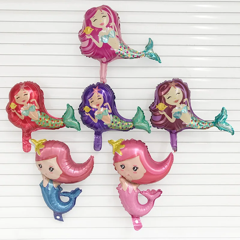 

50pcs 40X38cm Cartoon Mermaid Balloons globos cumpleanos infantiles Children's Birthday Party Decor Wedding Supplies balloon