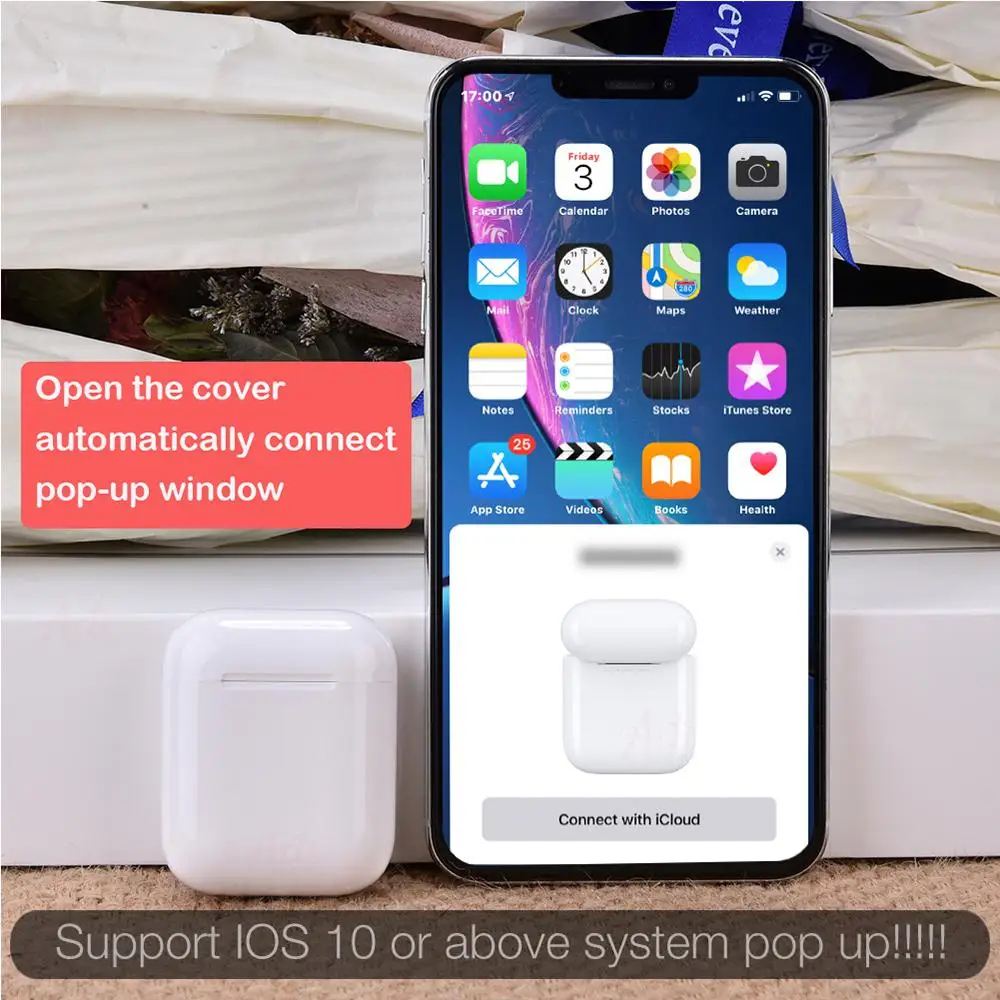 

i200 tws Wireless charging real battery display touch function Smart Sensor 2 Animated pop-up window PK i100 i80 tws