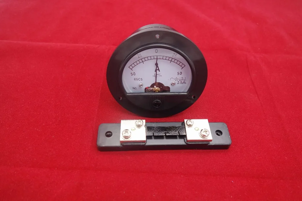 DC минус Zero Plus 50A + аналоговый диаметр 90 мм Аналоговый амперметр|panel meter|panel amp metersanalog