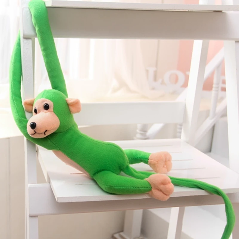 Colorful Long Arm Monkey Soft Plush Doll Stuffed Animal Toy Kids Hanging