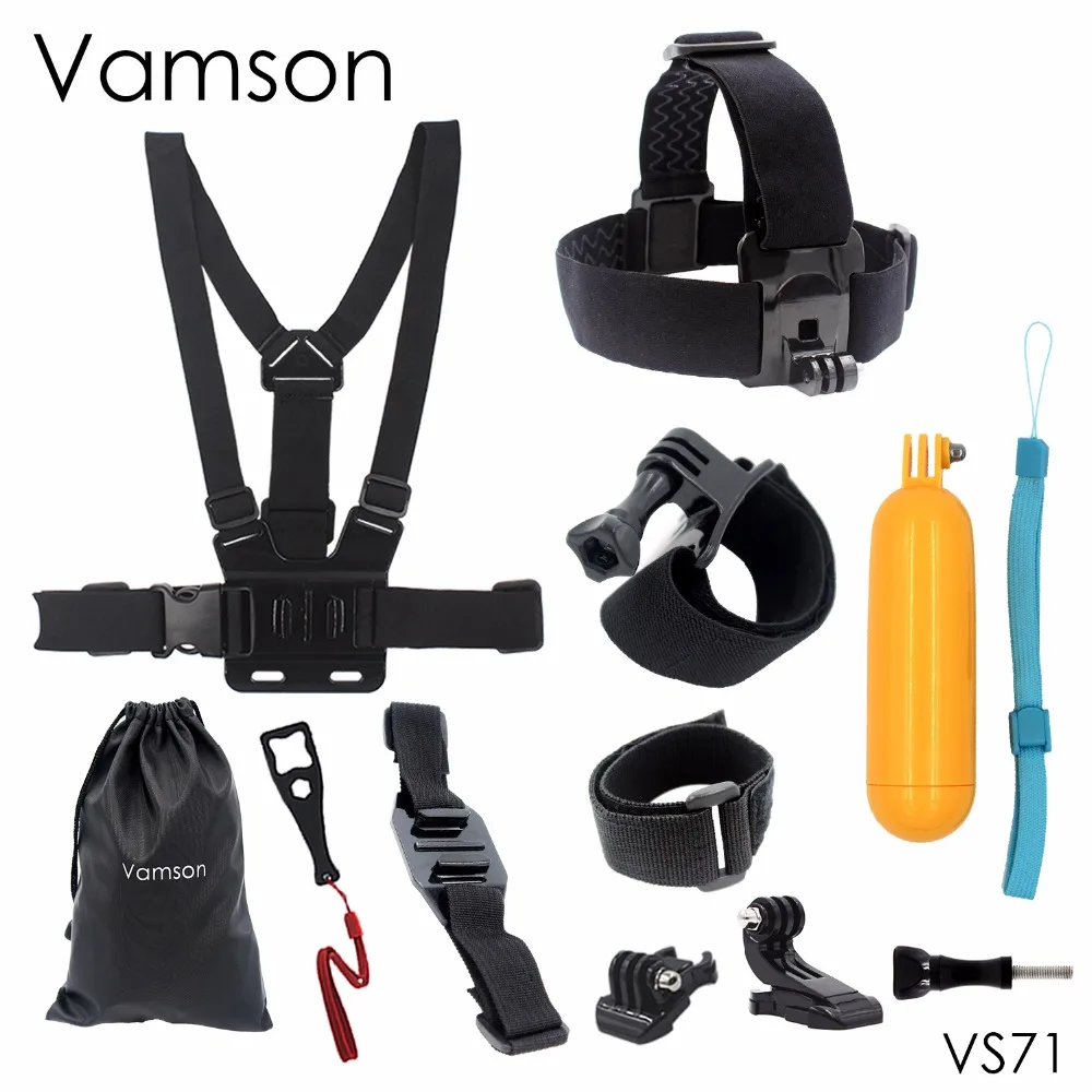 Head Strap Chest Strap Helmet Belt Floaty Bobber Wrist Band Wrench Mount Screw For Gopro Hero 5 4 3+for SJ4000 for Yi 4K VS71