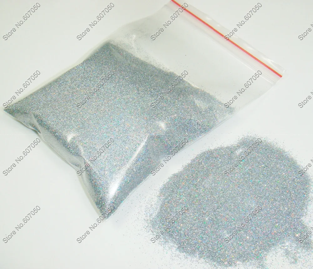 

50g/bag x 1/256"(0.1MM) Holographic Laser Silver Color Shining Fine Nail Glitter Dust Powder for DIY Nail Art&Glitter Craft