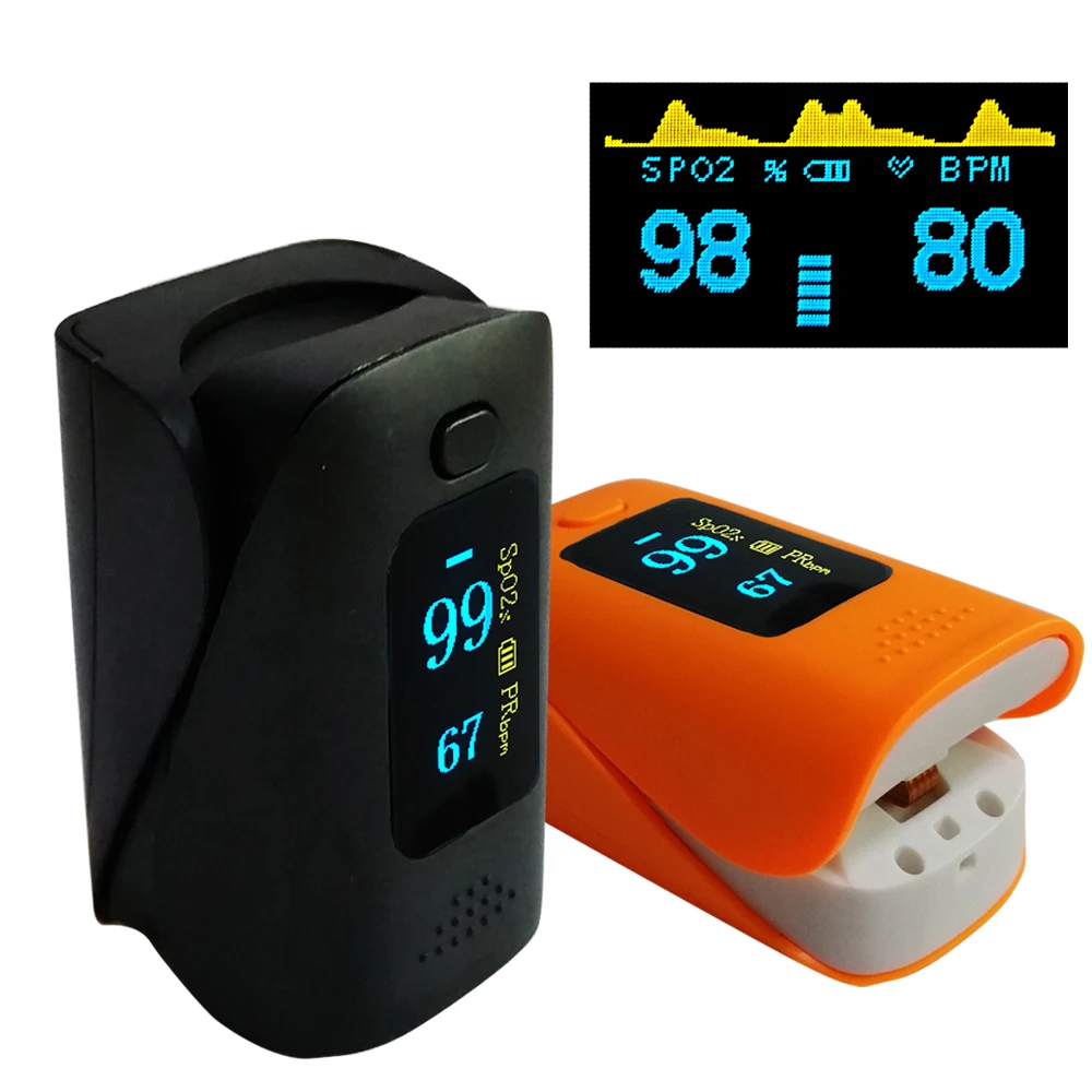

Alarm Setting Oximeter SPO2 PR Fingertip Pulse Oximeter Blood Oxygen SpO2 Colorful Design