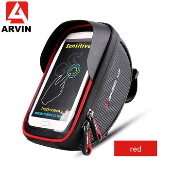 

ARVIN Bike Bicycle Waterproof 6.0 inch Cell Phone Bag Holder Motorcycle Mount for Samsung Galaxy s8 plus/iPhone 7 plus/LG V20