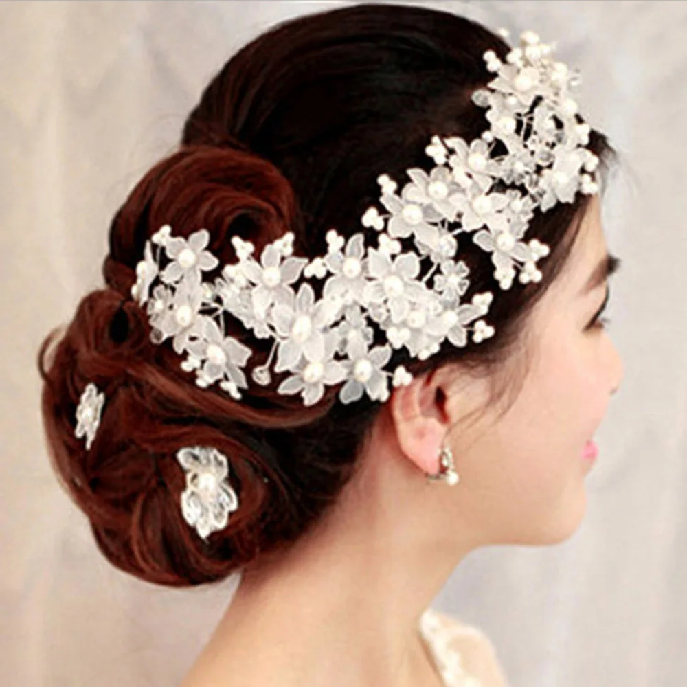 AINAMEISI, модные свадебные аксессуары для волос с кристаллами, ручная работа, цветочный женский головной убор, жемчужный головной убор, свадебная корона, украшения для волос - Окраска металла: 17