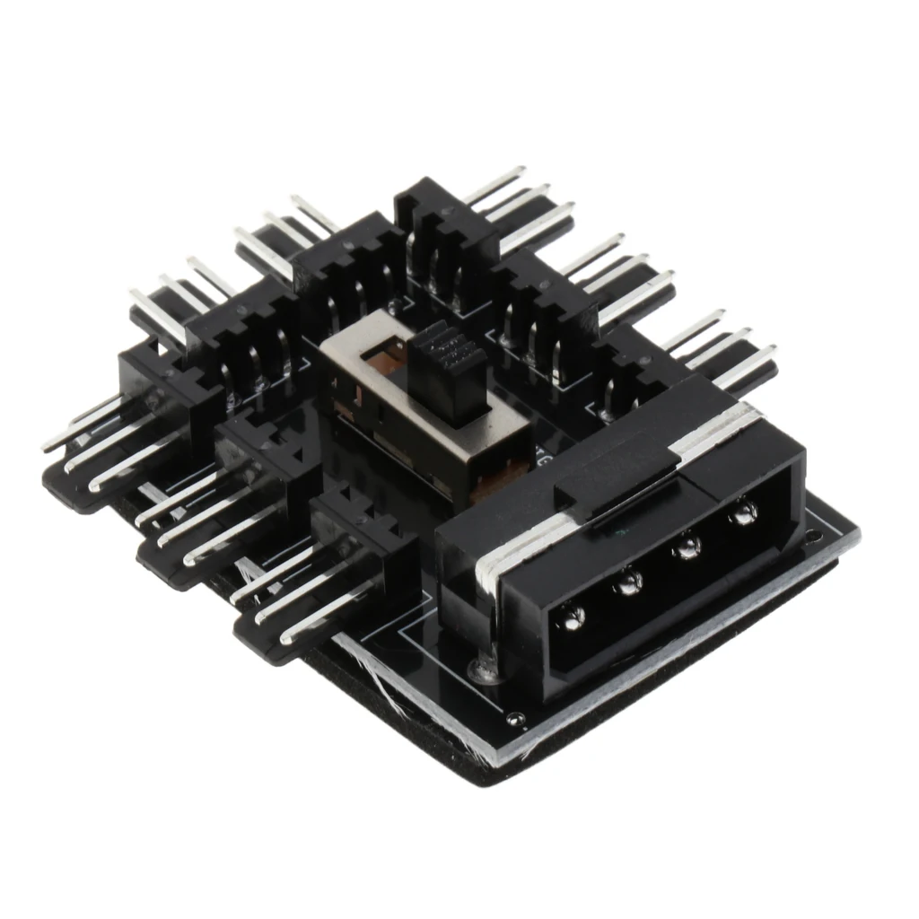 Computer Cooling 4 Pin Fan Controller Fan Hub Governor With 3 Level Switch Cooling Fan Controller Fan Hub