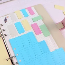 5 листов/упаковка, одноцветная креативная Закладка, одноразовые цветные закладки, бумага для заметок, А5, А6, закладки для книг, канцелярские подарки