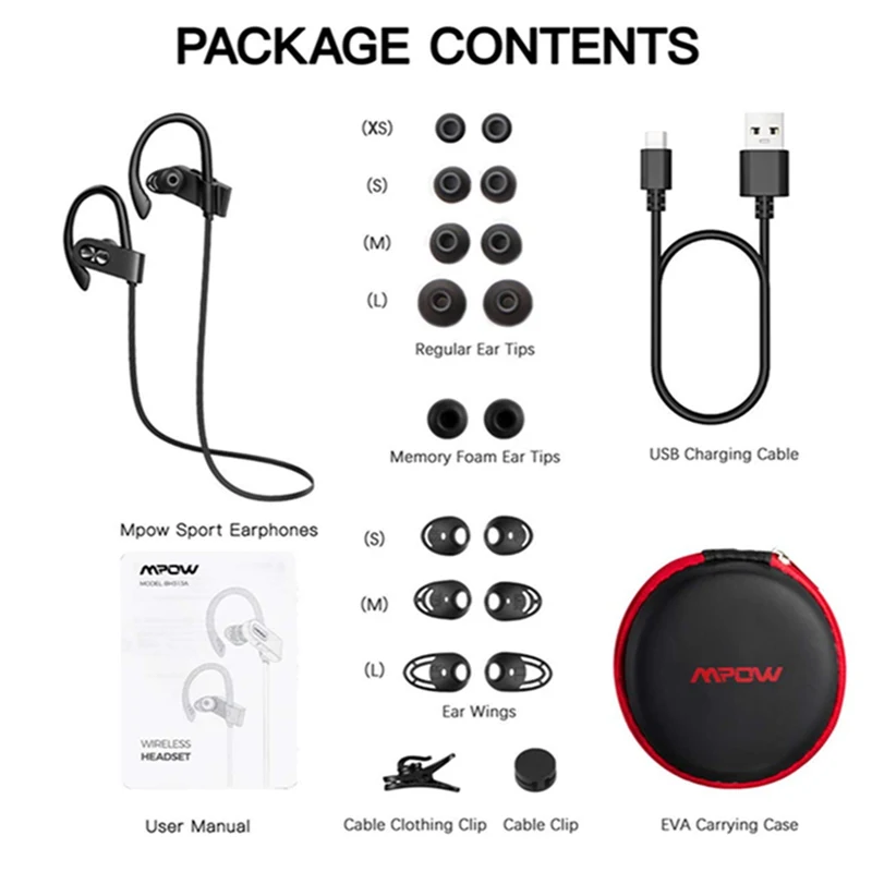 Беспроводные Bluetooth наушники Mpow Flame2 13 часовой режим воспроизведения 5 0