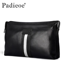 Padieoe Fashion Luxury Brand Men Bag Genuine Leather Handbag Mens Clutch Bags Business Male Hand Bag