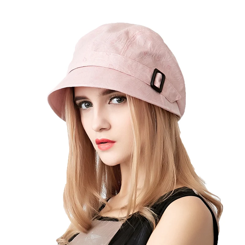 Новое поступление, Женская Солнцезащитная шляпа, летний берет для взрослых девочек, универсальная солнцезащитная Кепка для улицы, Студенческая дорожная Солнечная шляпка для отдыха, B-7747 - Цвет: Розовый