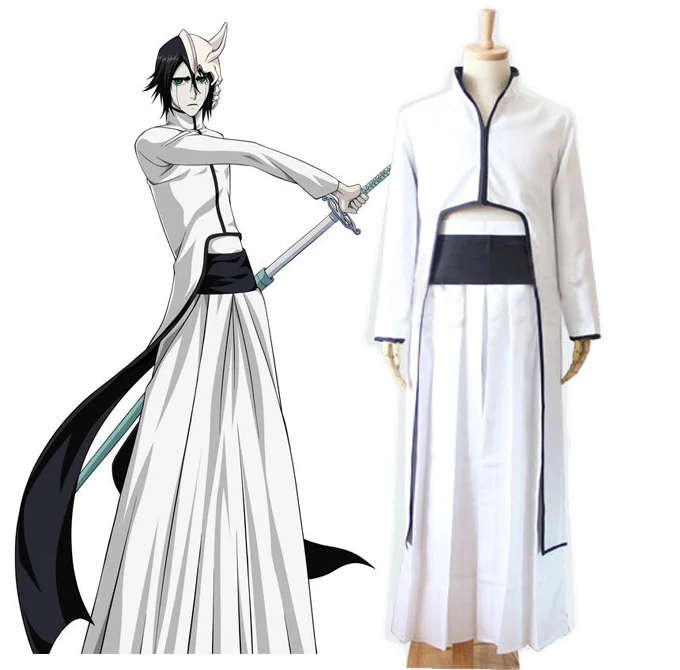 Костюм для косплея Ulquiorra cifer из аниме Отбеливающее полный комплект белое кимоно