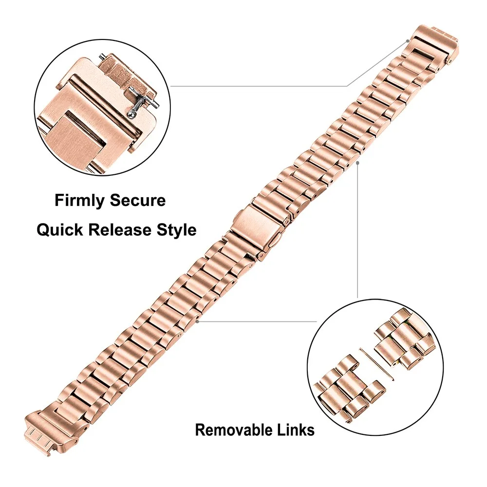 2 шт. в упаковке, Миланская петля, ремешок из нержавеющей стали для часов Fitbit Inspire/Inspire HR, ремешок для наручных часов, сменный ремешок, браслет
