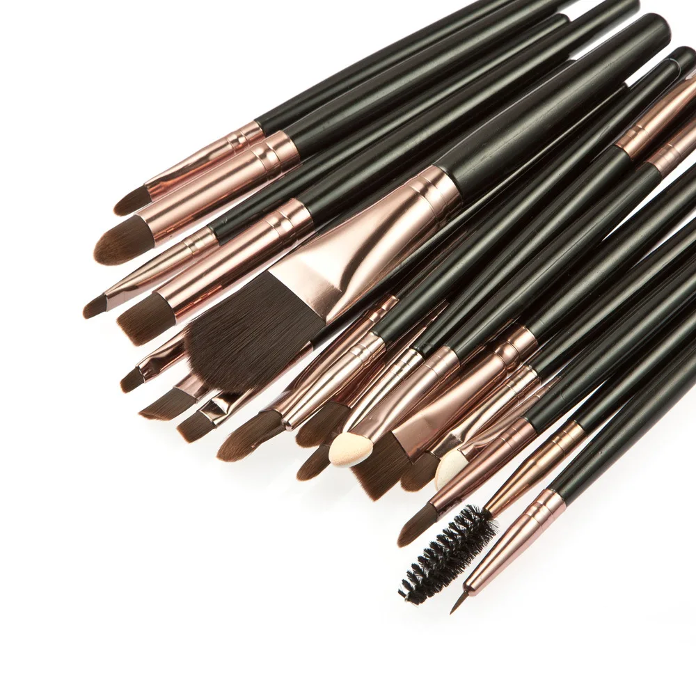 Brown Professional 20pcs Makeup Brushes Set Powder Foundation Make up Brush Tools kit Eye Liner Shader maquiagem (8)