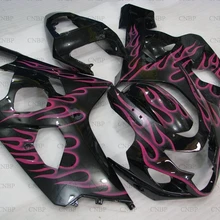 Для Suzuki GSXR750 2004-2005 K4 наборы для тела Suzuki GSXR600 04 тела Наборы GSX R 750 04 розовый пламя черный обтекатель для мотоцикла