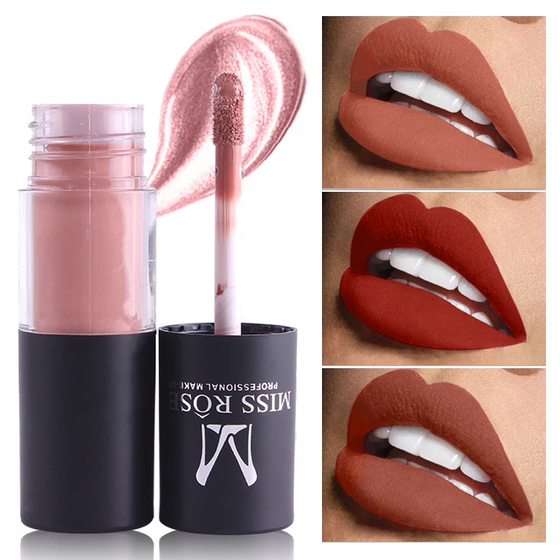 

MISS ROSE Matte Lips Color Makeup Waterproof Lip Gloss Long Lasting Liquid Lipstick Nude Beauty Lip Tints Tattoo Stain Cosmetics