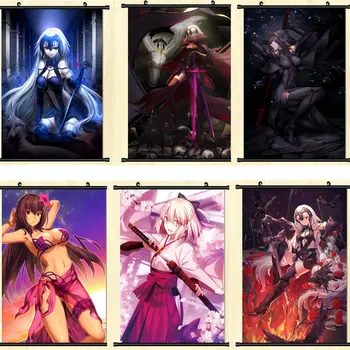 

POSTER Fate Grand Order FGO Scathach Joan Wall Scroll Printed Painting Home Decor Japanese Cartoon Decoration Poster 60*90cm