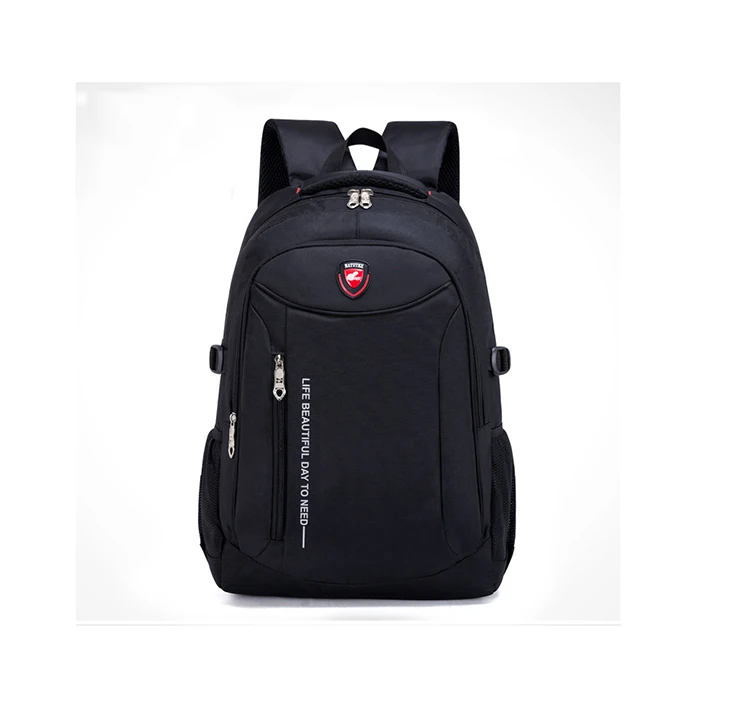 Nylon Grande Capacidade de Cor Sólida Mochila