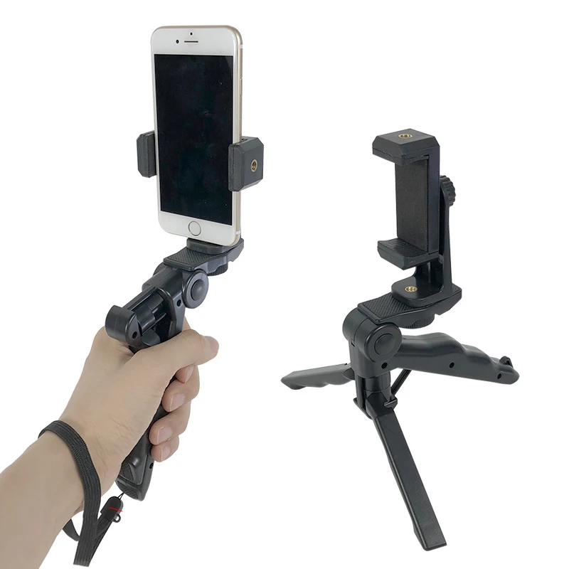 PULUZ Mini Portable Folding Tripod & Phone Clip Tripod Phone Tripode Para  Movil Stabilisateur Telephone Trepied Smartphone - AliExpress