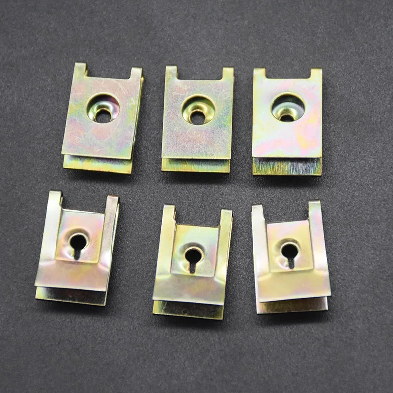 

Car Fastener Clips Screw Base U Type Nut Mounting Fastener Clips Automobile Engine Fender Bumper Guard Plate Clamp for All car