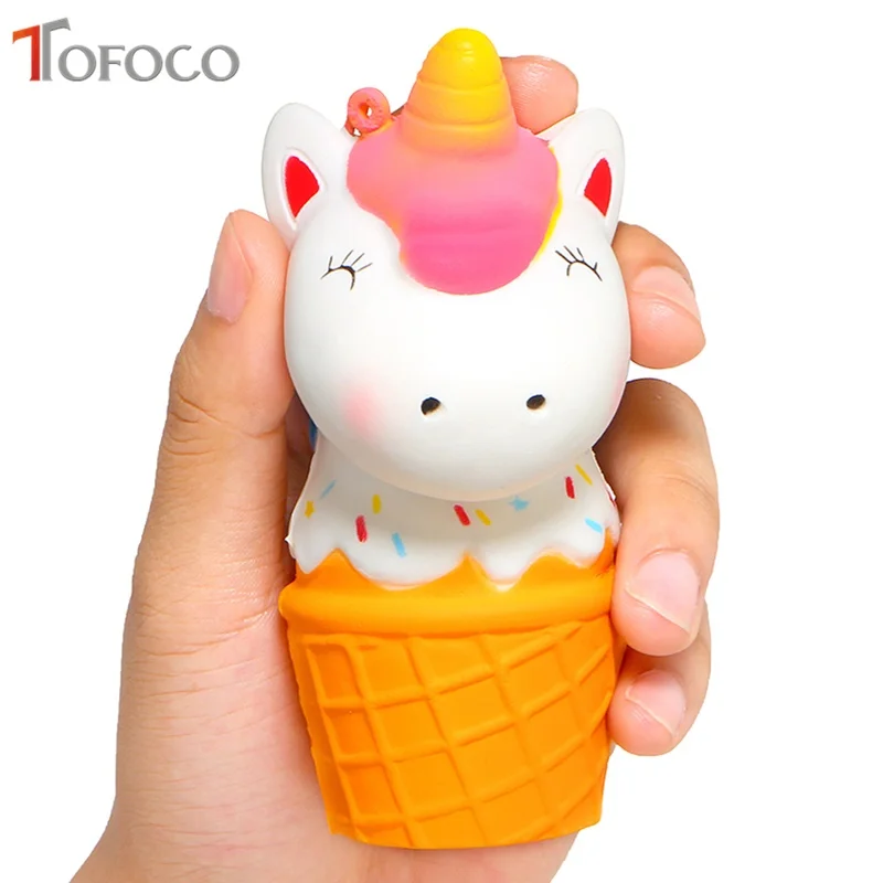 TOFOCO Новый Kawaii мороженое мягкими ООН icorn Jumbo замедлить рост игрушки антистресс Декор торт Squishies Еда Squeeze Ароматические гаджет