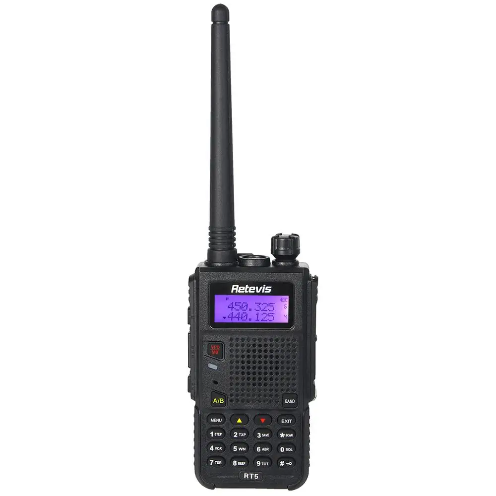 2 шт. портативная рация пара Retevis RT5 7 Вт 128CH VHF UHF Двухдиапазонная радиостанции VOX fm станция cb радиоприемопередатчик рация - Цвет: Черный